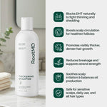 RootMD Thickening Shampoo. DHT Blocker for Thicker, Stronger Hair