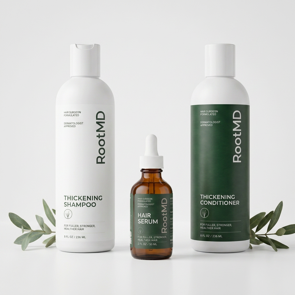 RootMD Shampoo, Conditioner & Hair Serum Bundle